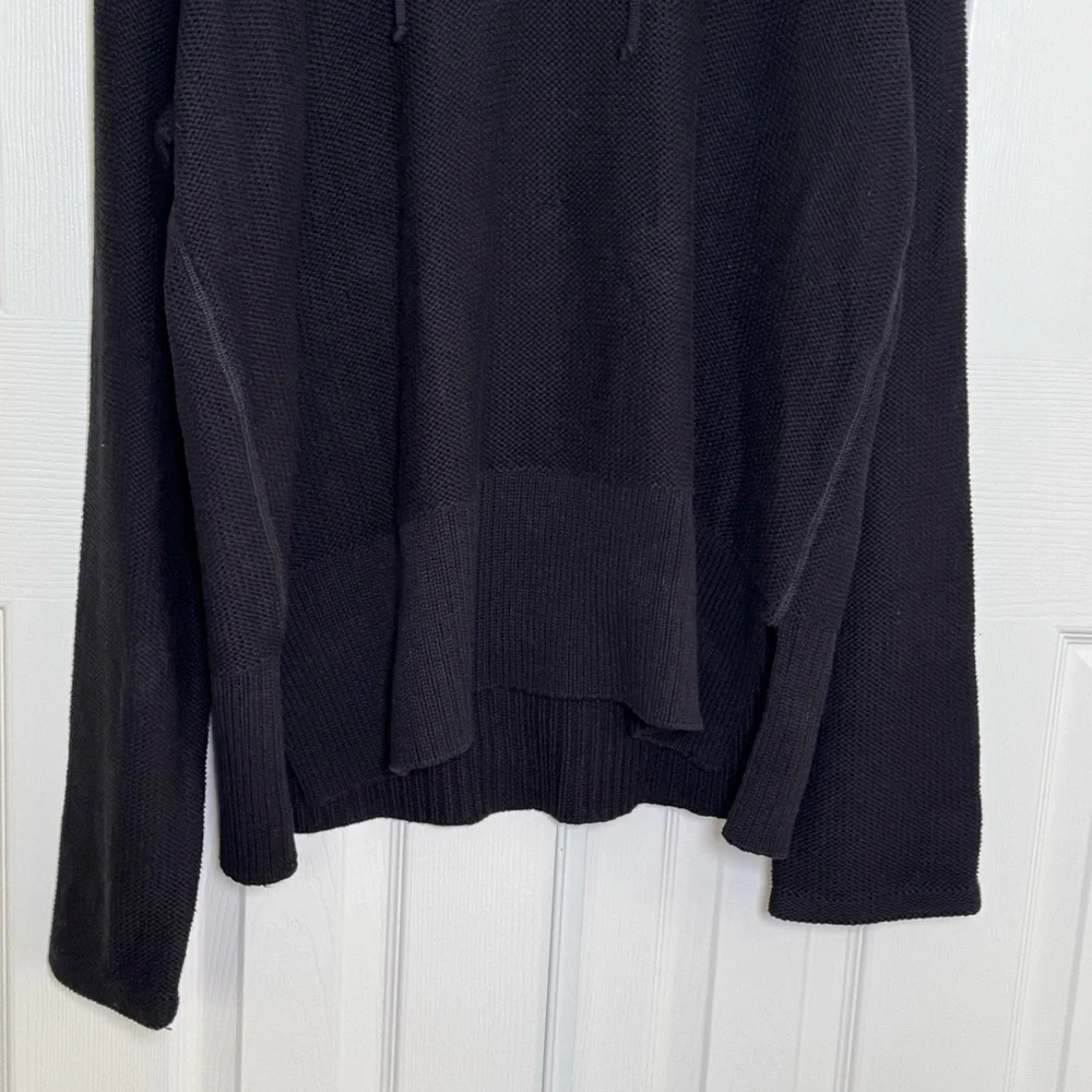 T by Alexander Wang Black Hooded Sweater Size M Oversize